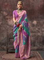 Silk Multi Colour Party Wear Weaving Saree